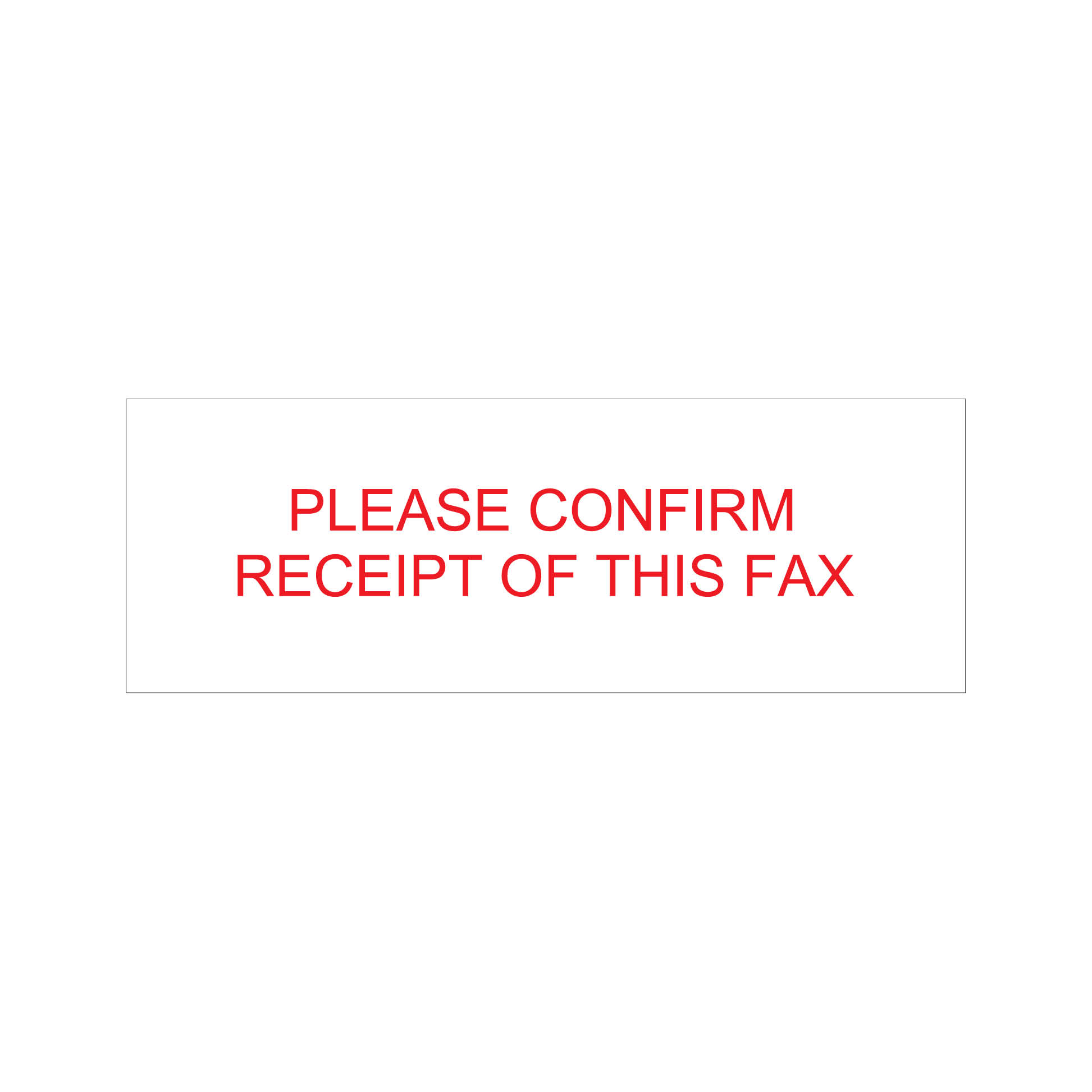 Please Confirm Receipt Of This Fax Stock Stamp 4911/153 38x14mm